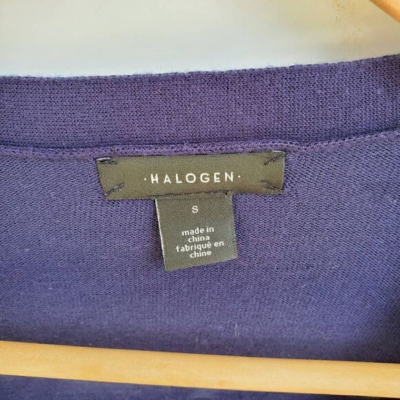 Halogen Women's Navy Blue Button Front Pocket Cardigan Size Small‎ - Picture 2 of 4